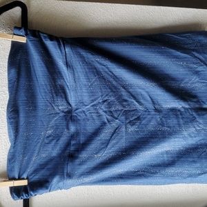 Strapless Sparkly Metallic Glitter Starry Stripes Streaks Party Tube Top Small